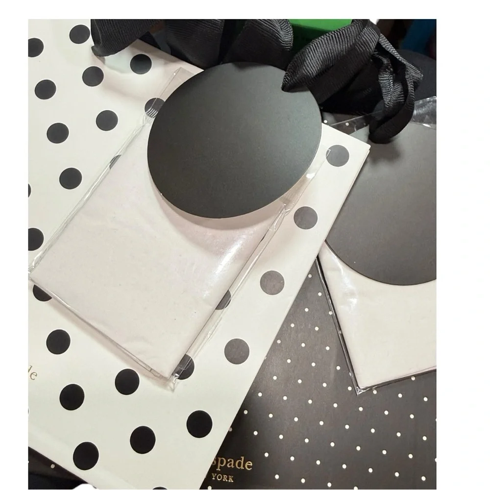 Kate Spade New York Gift Bag Bundle Polka Dot & Stripe Sets w/ Tissue & Tags NWT